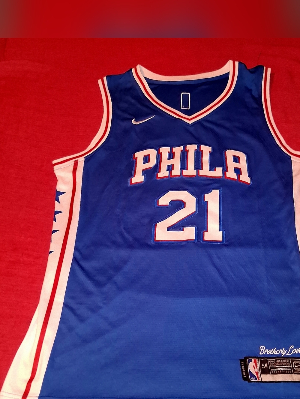 Nike Joel Embiid Philadelphia 76ers Swingman Jersey, Size Xl (54). Icon Ed.